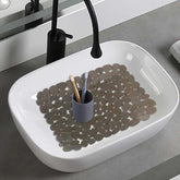 EZYHOME Kitchen Sink Mats, Adjustable PVC Sink Protector Mats for Stainless Steel Sink or Porcelain Sink, Dish Drying Mat for Bathroom Kitchen Sink Countertop, 15.8 x 12 inch - kutkutstyle
